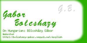 gabor bolcshazy business card